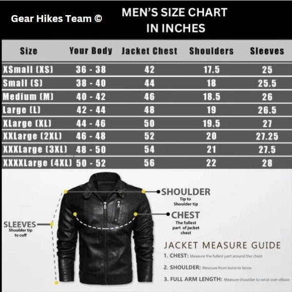 MEN BLACK LEATHER BIKER JACKET CAMERON