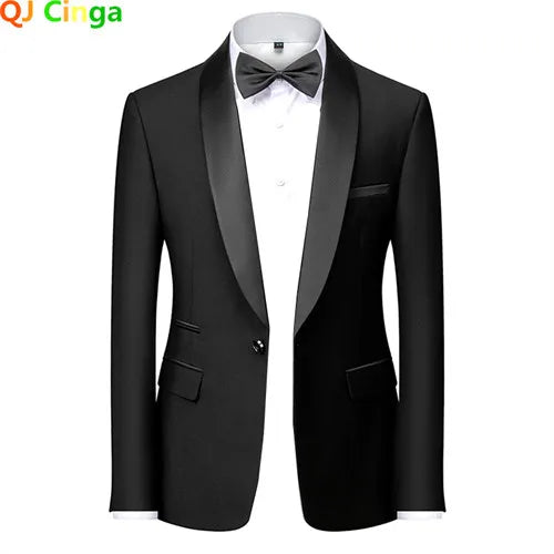 Men Skinny Terno Masculino, Formal Slim Fit Tuxedo Prom Suit / Male Groom Wedding Blazers High Quality Dress Jacket Coat