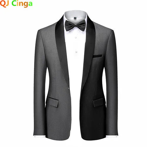Ensemble costume-cravate skinny pour homme, smoking moulant de bal / blazer de mariage pour homme, veste de soirée de haute qualité