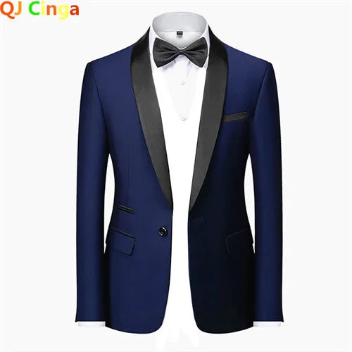 Ensemble costume-cravate skinny pour homme, smoking moulant de bal / blazer de mariage pour homme, veste de soirée de haute qualité