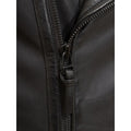 MEN BLACK LEATHER BIKER JACKET NICHOLS