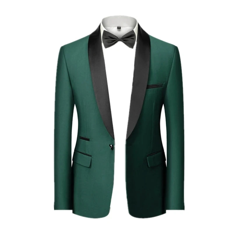 Ensemble costume-cravate skinny pour homme, smoking moulant de bal / blazer de mariage pour homme, veste de soirée de haute qualité