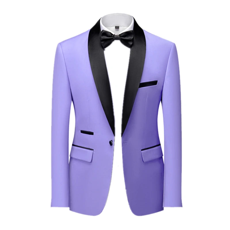 Men Skinny Terno Masculino, Formal Slim Fit Tuxedo Prom Suit / Male Groom Wedding Blazers High Quality Dress Jacket Coat