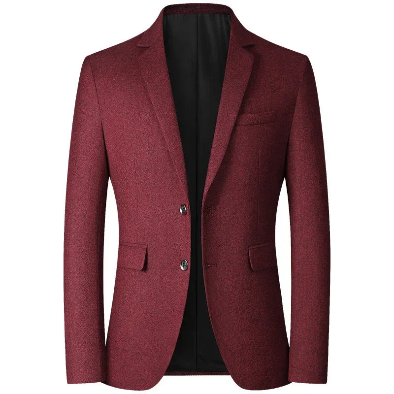 Blazer décontracté d'affaires pour hommes marque BROWON Printemps et Automne Couleur unie Col rabattu Blazer Costume Blazer de mariage homme 2025