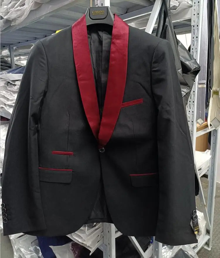 Ensemble costume-cravate skinny pour homme, smoking moulant de bal / blazer de mariage pour homme, veste de soirée de haute qualité
