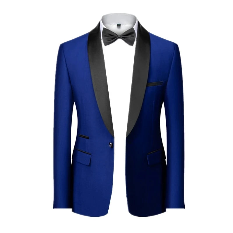 Ensemble costume-cravate skinny pour homme, smoking moulant de bal / blazer de mariage pour homme, veste de soirée de haute qualité