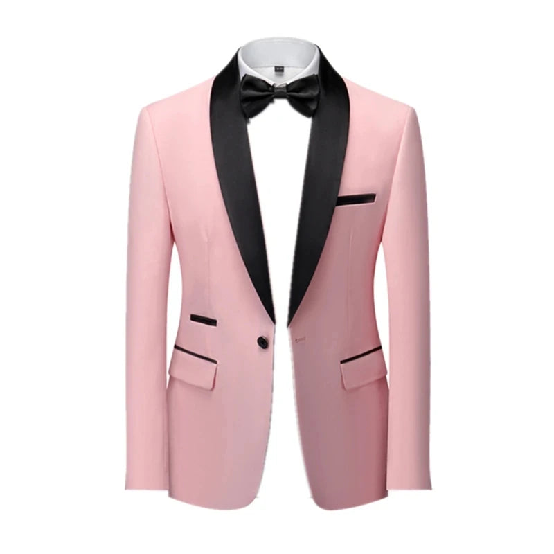 Ensemble costume-cravate skinny pour homme, smoking moulant de bal / blazer de mariage pour homme, veste de soirée de haute qualité