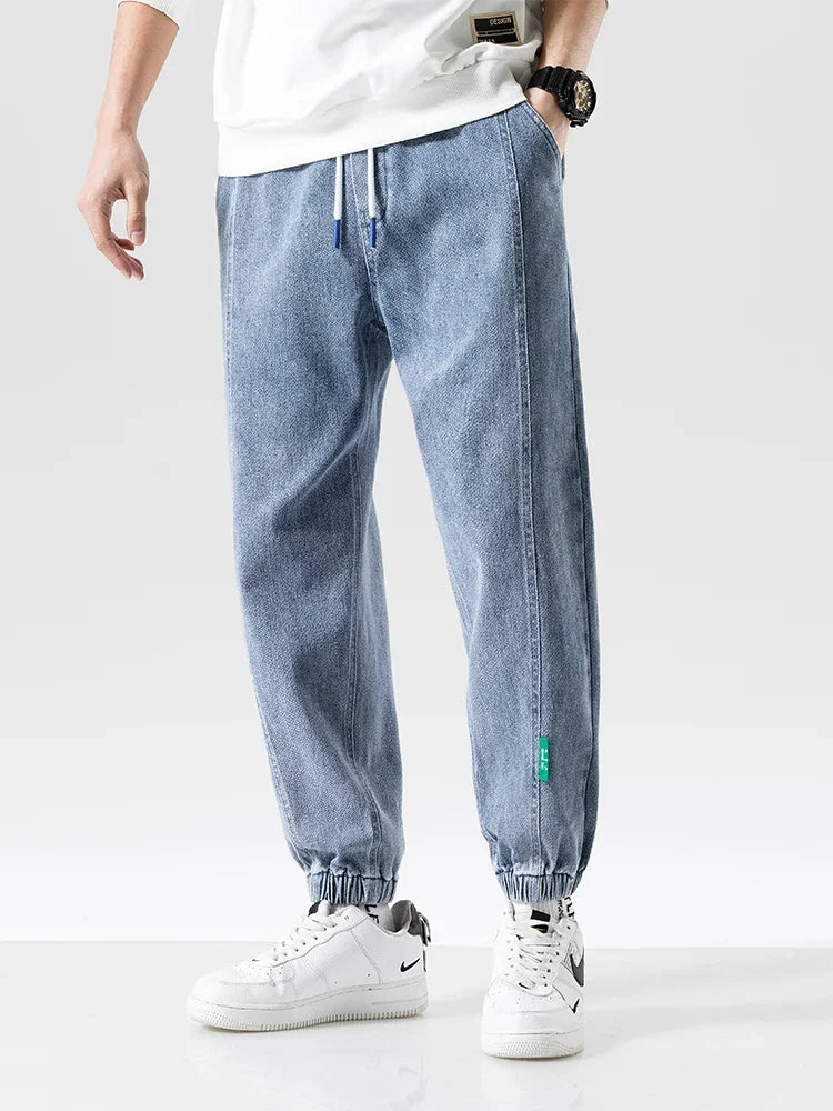 Printemps Été Noir Bleu Jean Ample Homme Streetwear Denim Joggers Décontracté Coton Harem Pantalon Jean Grandes Tailles 6XL 7XL 8XL