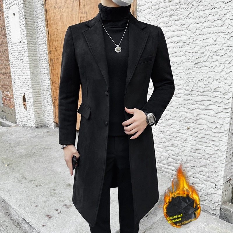 Cotton-Padded Thickened Single-Breasted Solid-Color Coat - Bluesky Trading