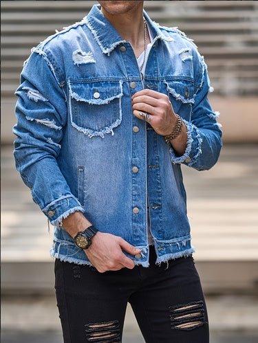 Form-fitting Denim Jacket For Men - Bluesky Trading