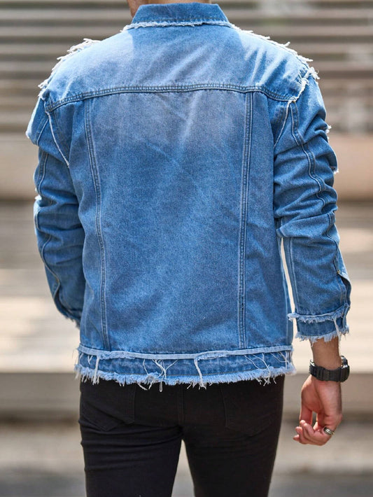 Form-fitting Denim Jacket For Men - Bluesky Trading