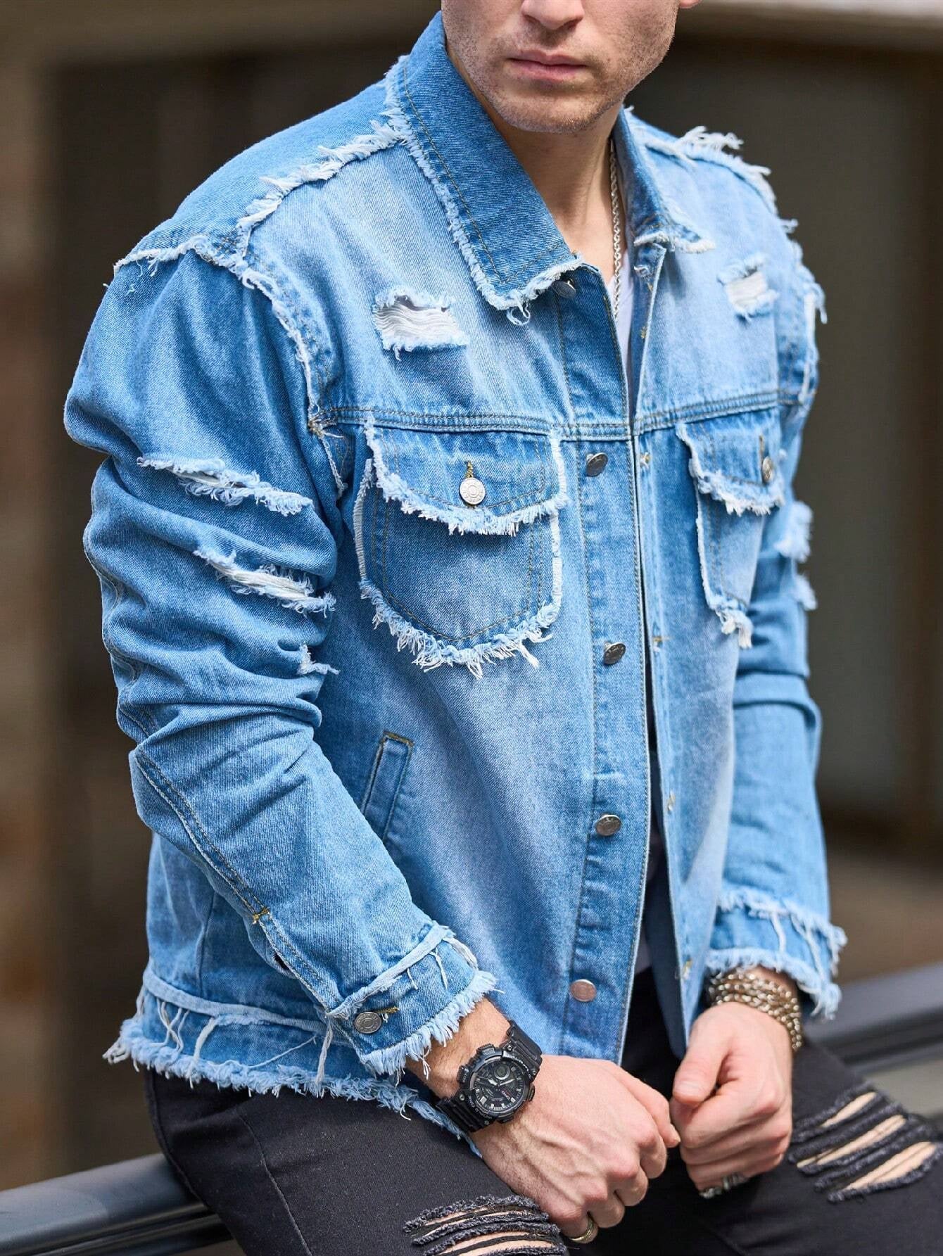 Form-fitting Denim Jacket For Men - Bluesky Trading