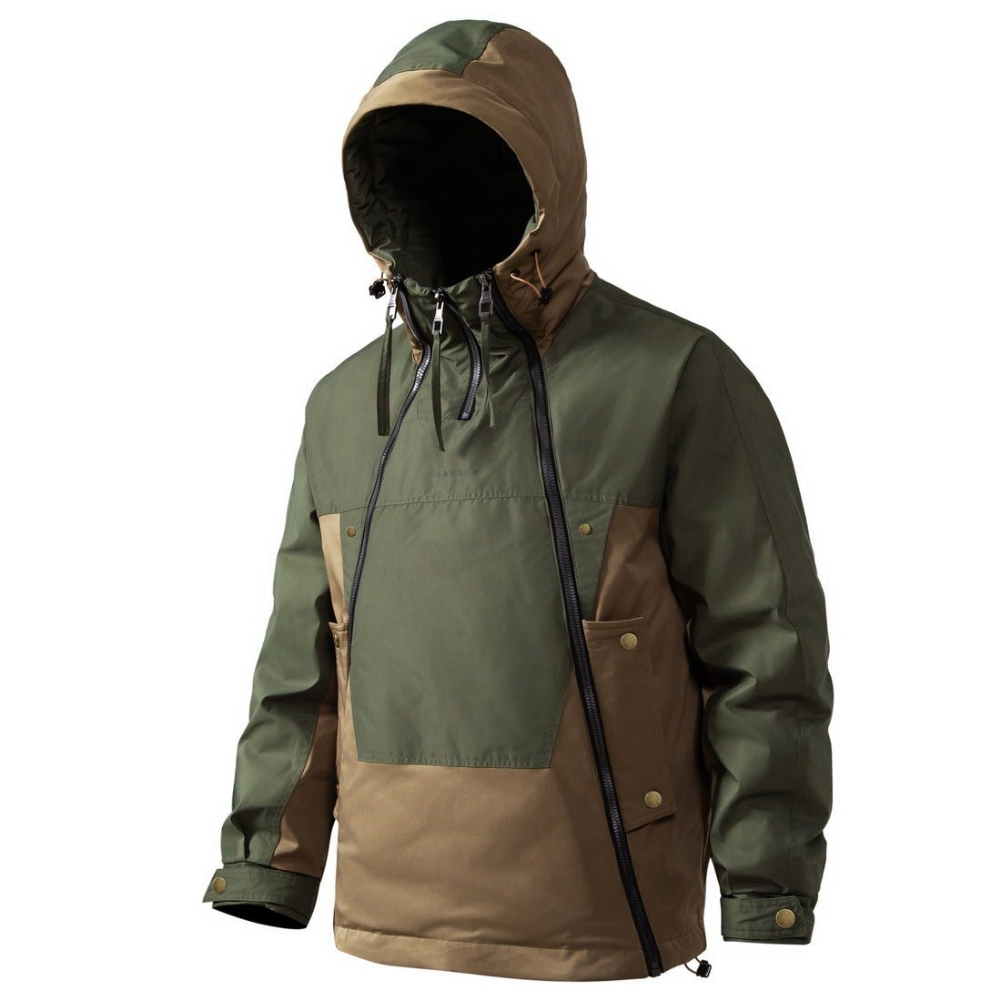 Mens American-style Functional Hooded Jacket With Dual Zippers - Bluesky Trading
