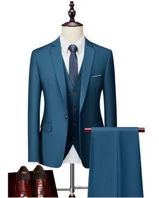 Men's Business Casual Suit Three Piece Set - Bluesky Trading