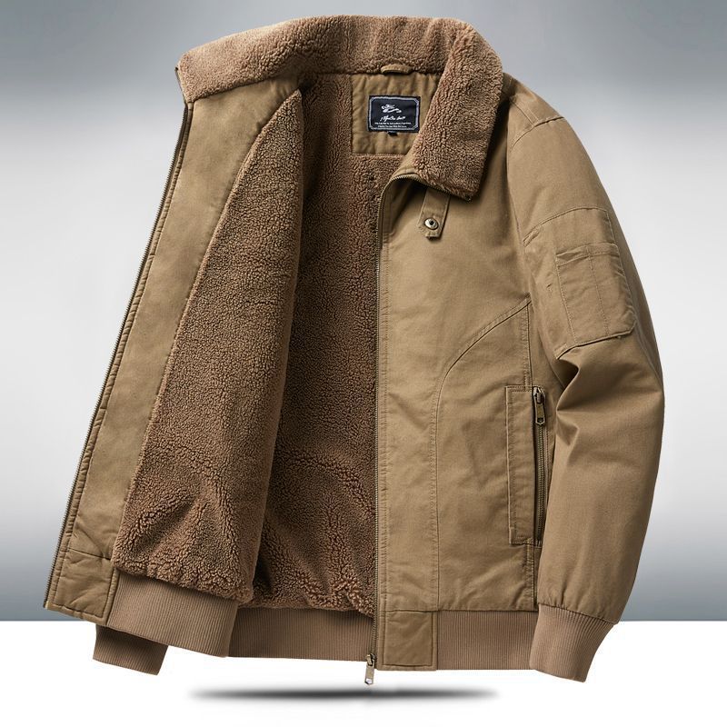Mens Fleece-lined Loose-fit Plus-size Coat - Bluesky Trading