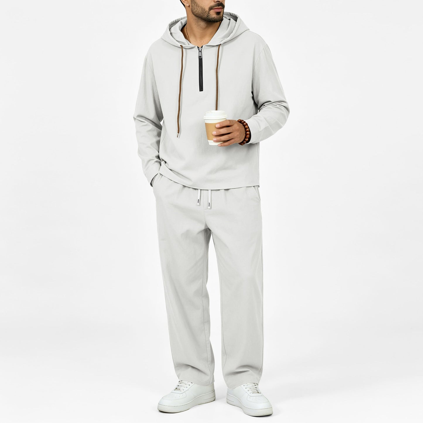 Mens Hooded Long-Sleeve Sweatshirt And Pants Set - Bluesky Trading