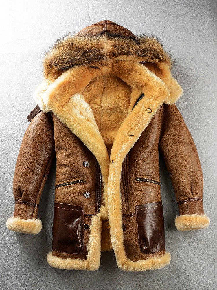 Multi-pocket Thick Long-haired Fur Leather Coat - Bluesky Trading